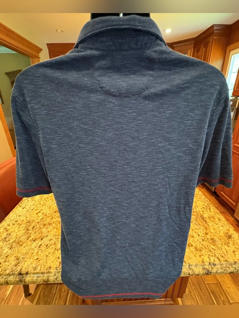 Nat Nast Men’s “Luxury Originals” polo. Sharp deep blue with logo. Medium.